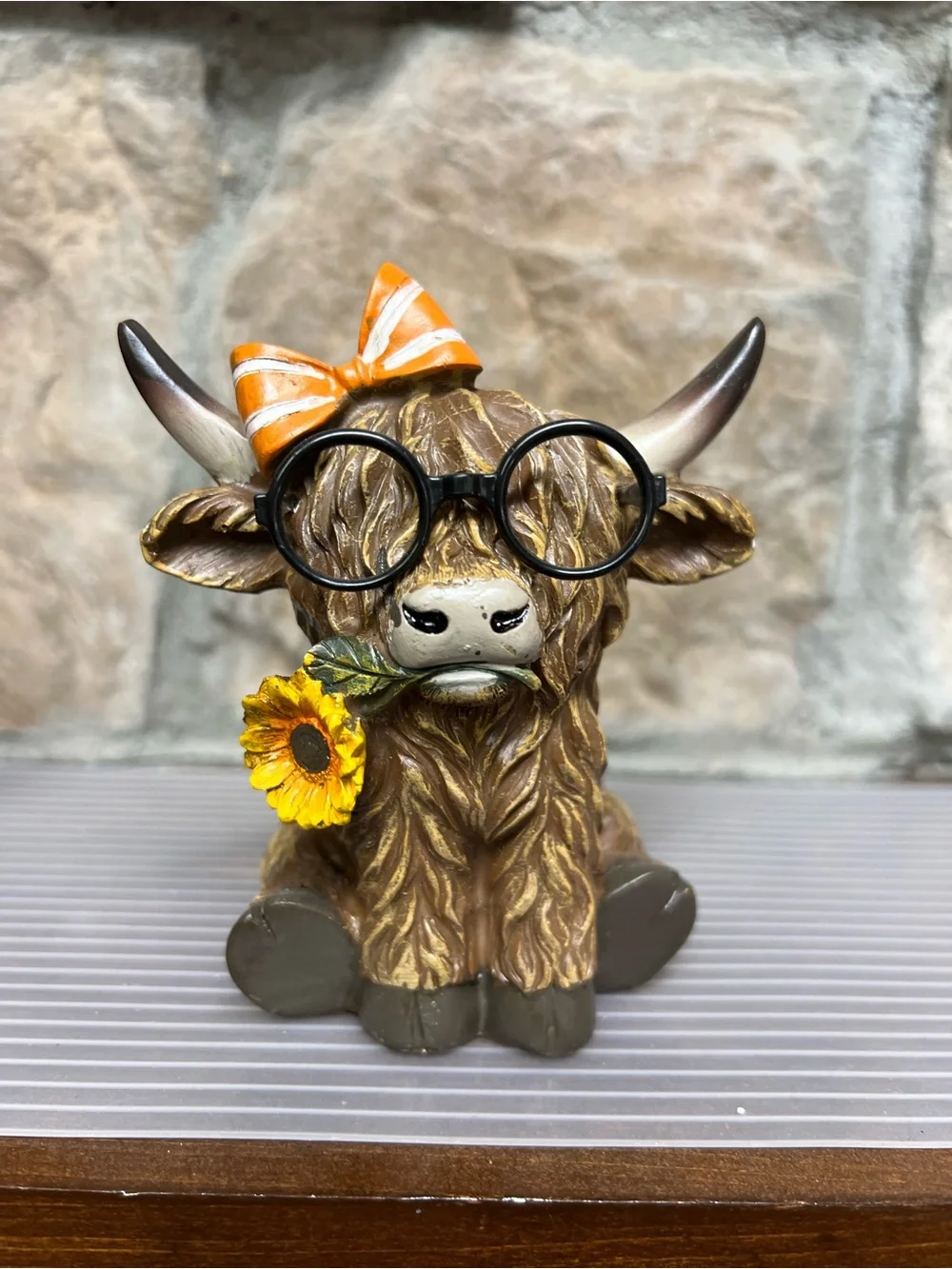 Decorative Highland Cow & Sunflower Wall Sign - Yellow Accent